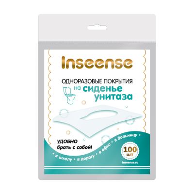 Покрытие гигиеническое одноразовое Inseense на сиденье унитаза, 100 шт