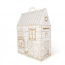 Развивающий домик-раскраска Кошкин домик Inseense 450х230х420 мм (картон)