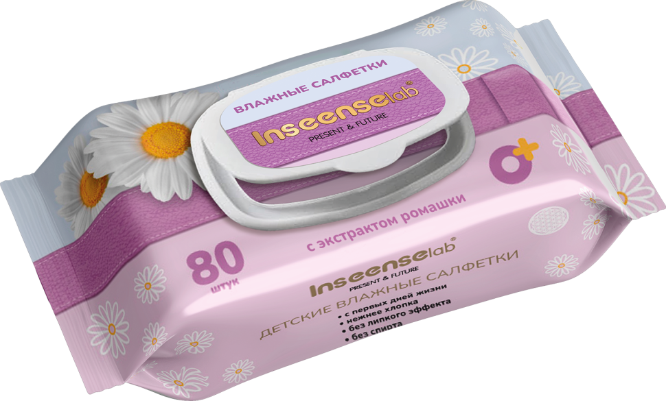 Влажные детские cалфетки INSEENSElab PRESENT&FUTURE 80 шт