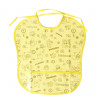 Нагрудник Inseense с кармашком, желтый с рисунком, 33х33 см